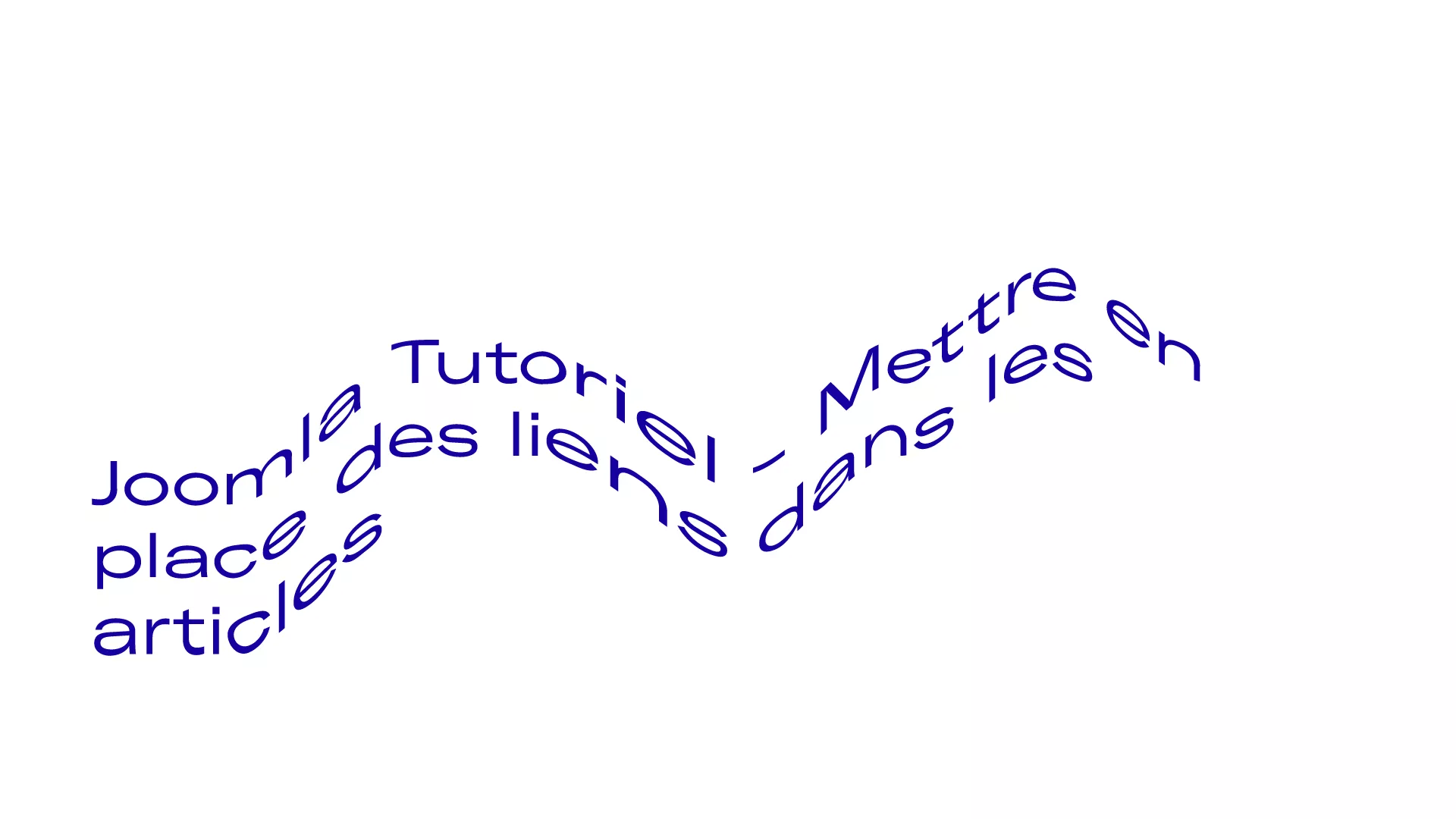 Joomla Tutoriel - Mettre en place des liens dans les articles 