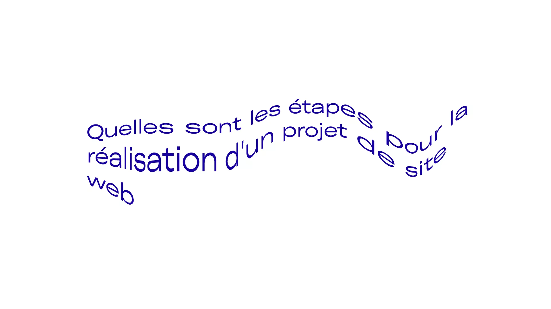 Quelles sont les étapes pour la réalisation d'un projet de site web