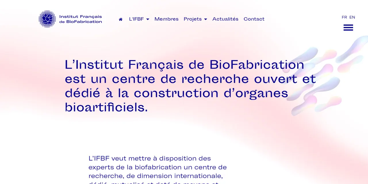 Site web Institut Français de BioFabrication 12